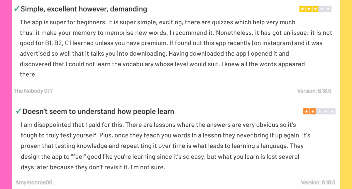 User Reviews User Reviews